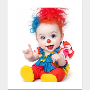 Baby Clown Posters and Art